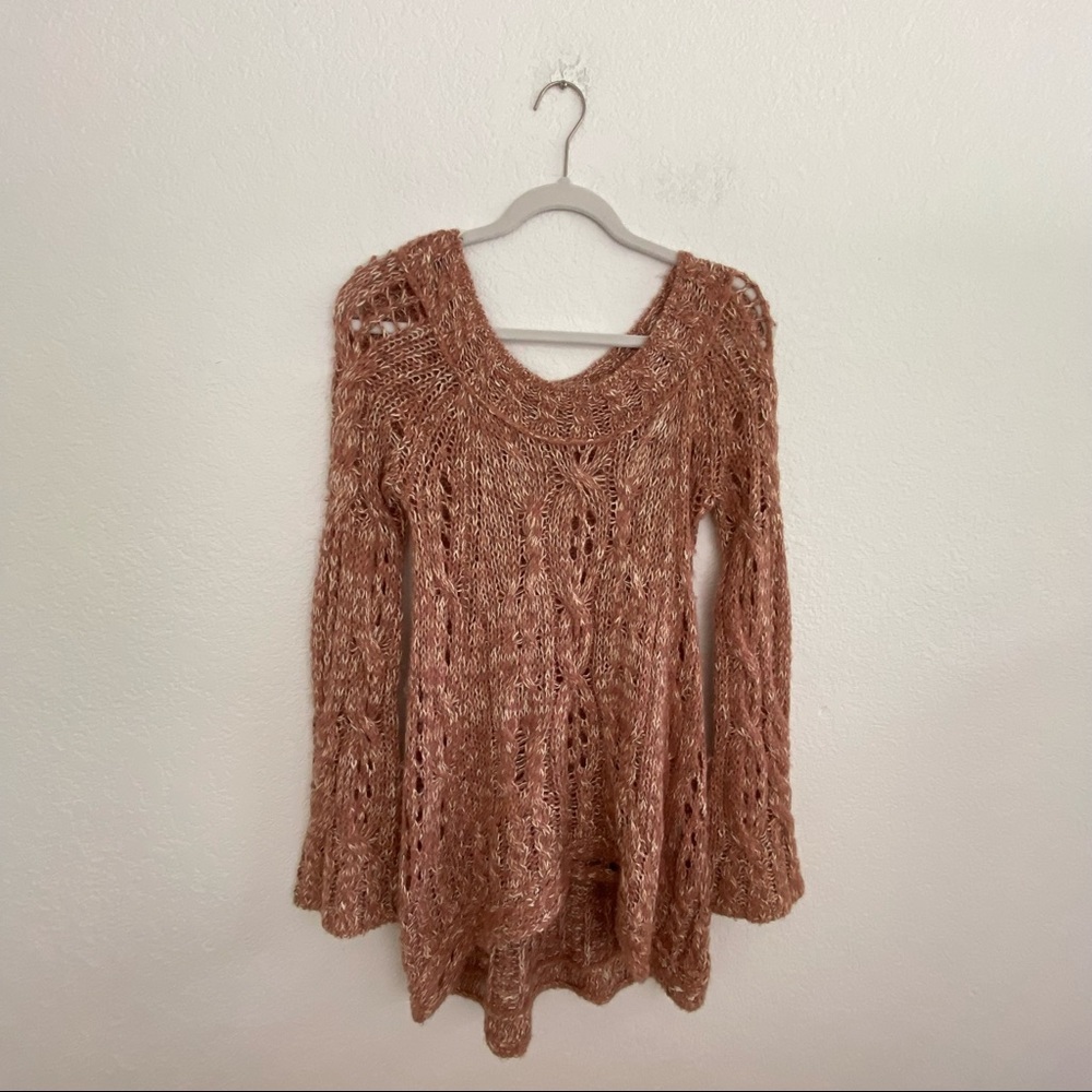 FREE PEOPLE Women’s XS Pink Knit Sweater Top
